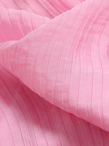 Peach Pink Lantern Sleeve 1950S Vintage Dress