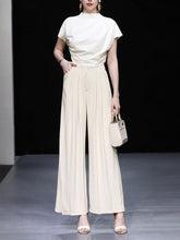 Load image into Gallery viewer, White Cowl Neck 1950S Vintage Pant Set
