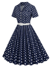 Load image into Gallery viewer, Polka Dots 1950S Vintage Shirt Swing Dress