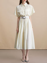 Load image into Gallery viewer, Pink Short Sleeve Classic 1950S Vintage Shirt Dress