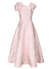 Load image into Gallery viewer, Light Green Luxury 3D Floral Jacquard One Shoulder Vintage Party Gown