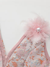 Load image into Gallery viewer, Mrs. Maisel Style Pink V-Neck Satin 1950s Vintage Gown