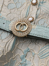 Load image into Gallery viewer, Blue Audrey Hepburn Style Sleeveless Vintage 3D Floral Jacquard Vintage Party Gown