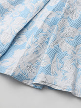 Load image into Gallery viewer, Baby Blue Luxury 3D Floral Brocade One Shoulder Cap Sleeve Vintage Party Gown