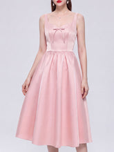Load image into Gallery viewer, Vintage 1950s Red Satin Swing Dress