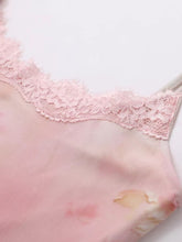 Load image into Gallery viewer, Pink Floral Print Spaghetti Strap Fish Tail Swing Party Maxi Dress