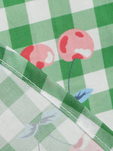 Load image into Gallery viewer, Kids Little Girls' Dress Green Cherry Plaid 1950S Vintage Dress