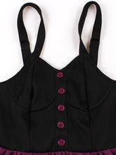 Load image into Gallery viewer, Playful Kitten Vintage Purple Sleeveless Dress