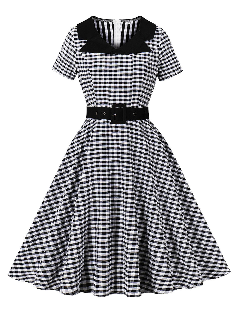 blue dress for baby girl 2 Piece Black Plaid Mini Dress With Tee – Ragstock main image 0