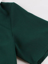 Load image into Gallery viewer, Vintage Green Button Swing Shirt Dress