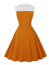 Load image into Gallery viewer, Pin-up Style Vintage 1950s Dark Green Swing Dress