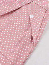 Load image into Gallery viewer, Pink Bow Collar Polka Dots  1950s Vintage Dress with Pockets