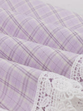 Load image into Gallery viewer, 1950s Purple Plaid Vintage Halter Swing Dress
