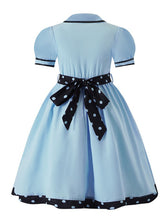 Load image into Gallery viewer, Kids Little Girls' Dress Vintage 1950s Style Poodle Retro Mint &amp; Pink Rockabilly Swing Skirt Dress