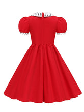 Load image into Gallery viewer, Kids Little Girls' Dress Peter Pan Short Sleeve Cotton 1950S Vintage Dress