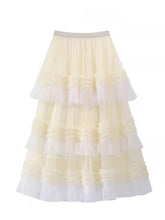 Load image into Gallery viewer, Women's 3-Tier Ruffle Layered Flowy Boho Skirt