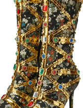Load image into Gallery viewer, 10CM Luxury Embroidered Chunky High Heel Platform Boots Vintage Shoes