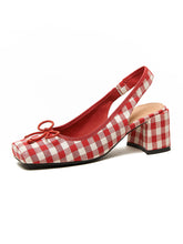 Load image into Gallery viewer, Women&#39;s Chunky Heel Balletcore Square Toe Leather Vintage Shoes