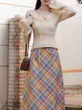 Load image into Gallery viewer, 2PS White Peter Pan Collar Sweater And White Straight Skirt Vintage outfit