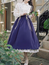 Load image into Gallery viewer, 1950S Vintage Embroidered Puffed Sleeve Shirt And Swing Skirt Set