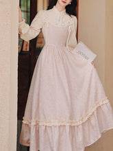 Load image into Gallery viewer, Edwardian Vintage Style Pink Tweed Long Sleeve Dress