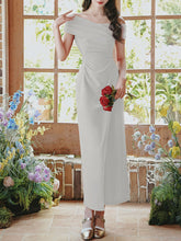 Load image into Gallery viewer, Sexy Red Off Shoulder Side Split Bodycon Dress