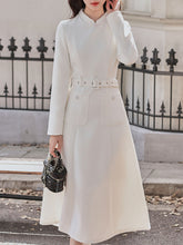 Load image into Gallery viewer, White Cape Vintage Cottagecore Two-Piece Dress Set