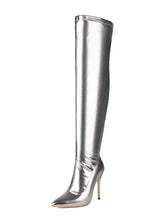 Load image into Gallery viewer, 10CM Pointed Toe High Stiletto Heel Over The Knee Warm Boots
