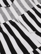 Load image into Gallery viewer, Beetlejuice Costume Halter Dress With Black and White Vertical Stripe