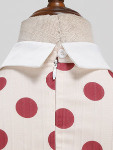 Green Polka Dots Peter Pan Collar 1950S Dress