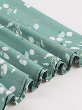 Load image into Gallery viewer, Green Peter Pan Collar Floral 1950s Vintage Swing Dress