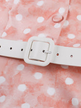Load image into Gallery viewer, Pink Peter Pan Collar Polka Dots 1950s Vintage Swing Dress
