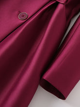 Load image into Gallery viewer, Purple V Neck Long Sleeve  1950S Vintage Dress Coat