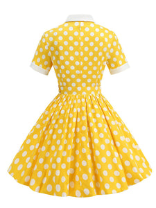 Kids Little Girls' Dress Polka Dots 1950S Vintage Dress