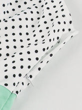 Load image into Gallery viewer, Blue Sweat Heart Halter Sleeveless Polka Dots 1950s Vintage Swing Dress