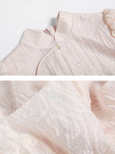 Load image into Gallery viewer, Apricot Stand Collar Mermaid Cheongsam Dress With Pearl Belt