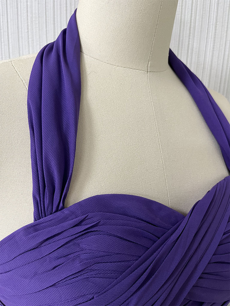 taylor swift purple halter dress Short Purple Dress Ruffled Party Homecoming Dress