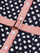 Load image into Gallery viewer, 1950S Turndown Collar Polka Dots Short Sleeve Vintage Dress