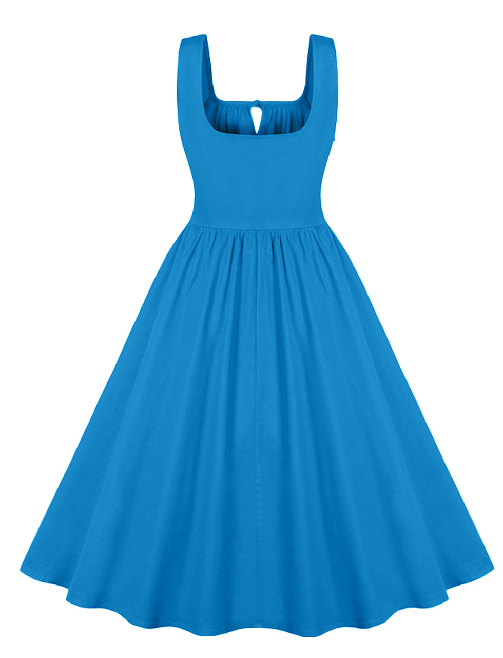 retro swing dress Solid Color Straps 1950S Retro Swing Dress Purple / S