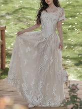 Load image into Gallery viewer, Ivory Victorian Style Lace Corset Wedding Gown Wedding Maxi Dress