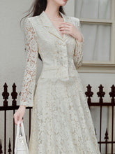 Load image into Gallery viewer, 1950S White Lace Blazer and Swing Skirt Vintage Suit