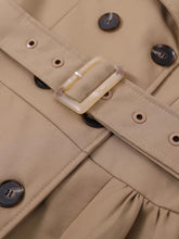 Load image into Gallery viewer, Women's Off-Shoulder Belted Trench Coat
