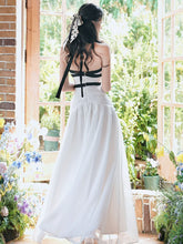 Load image into Gallery viewer, White Halter Neck Backless Vintage Dress