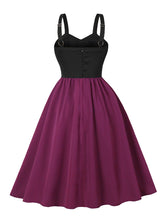 Load image into Gallery viewer, Playful Kitten Vintage Purple Sleeveless Dress