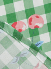 Load image into Gallery viewer, Kids Little Girls' Dress Green Cherry Plaid 1950S Vintage Dress