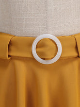 Load image into Gallery viewer, 1950s Red High Waist Pleated Swing Vintage Skirt with Belt