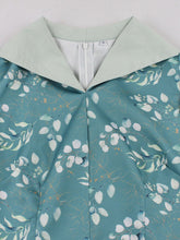 Load image into Gallery viewer, Retro Teal Lapel Collar Sleeveless A-Line Swing Dress with Pocket