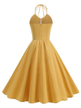 Load image into Gallery viewer, White Halter Neck Vintage Dress