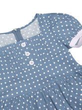 Load image into Gallery viewer, Kids Little Girls' Dress Square Neck Polka Dots Puff Sleeve Cotton 1950S Vintage Dress
