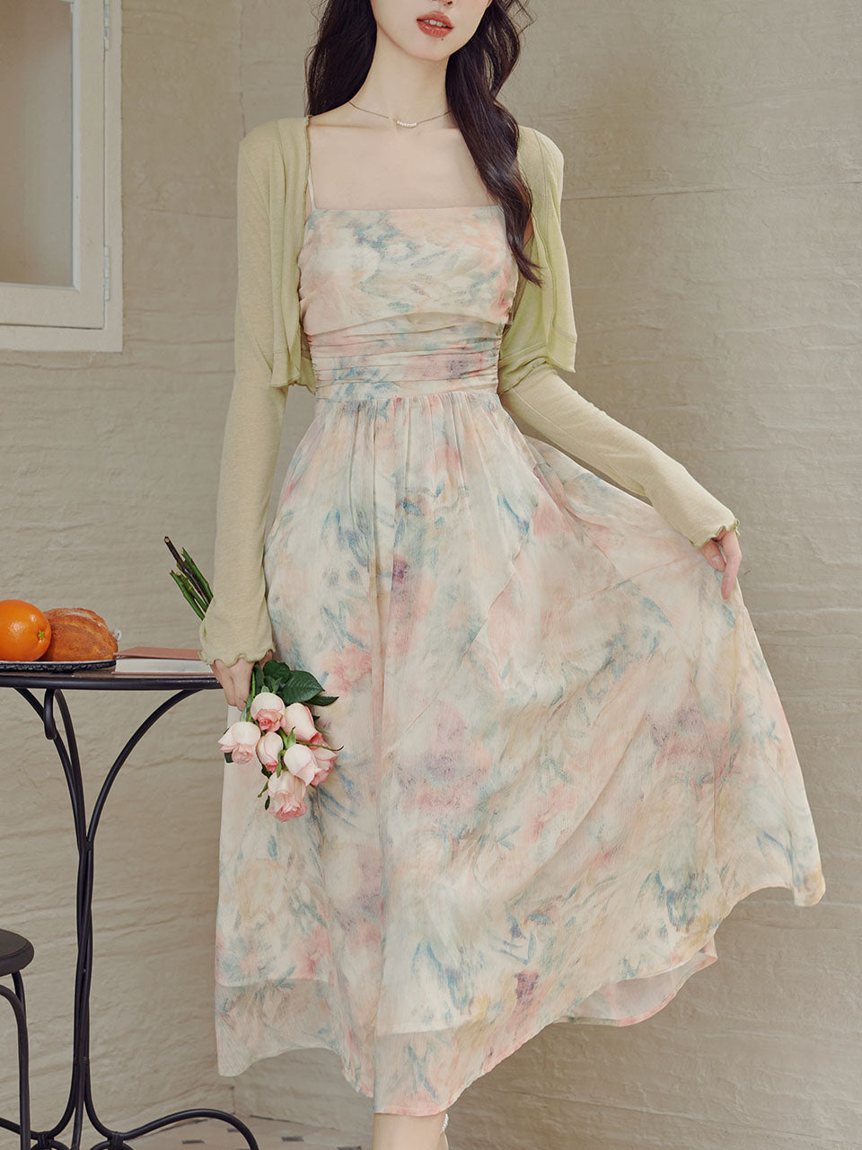 strapless open back dress See The Light Pink Brocade Midi Dress – Shop the Mint main image 0